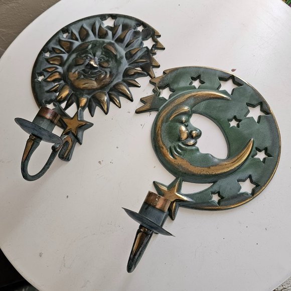 The sun and the moon candle stick holders wall decor - Picture 2 of 5